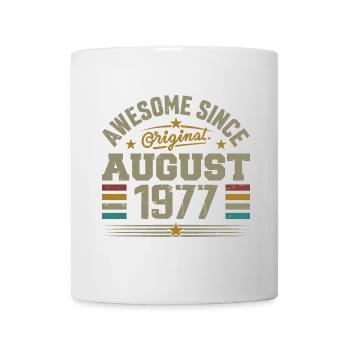 August 1977 Geburtstag August 1977 August 1977 Retro - Tasse - Weiß - Vorne