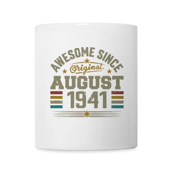 Août 1941 Anniversaire Août 1941 August 1941 Rétro - Mug blanc - blanc - Devant