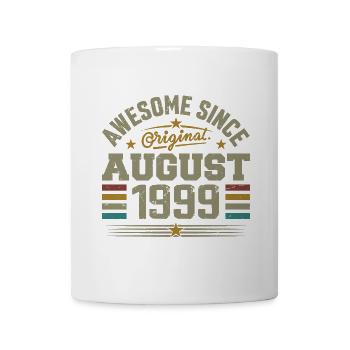 Août 1999 Anniversaire Août 1999 August 1999 Rétro - Mug blanc - blanc - Devant