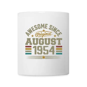 August 1954 Geburtstag August 1954 August 1954 Retro - Tasse - Weiß - Vorne