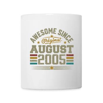 August 2005 Geburtstag August 2005 August 2005 Retro - Tasse - Weiß - Vorne
