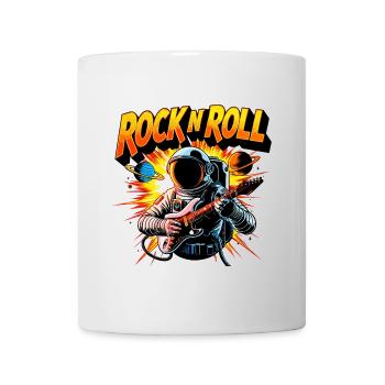 Rock’n’Roll Rétro Guitariste Electrique Astronaute - Mug blanc - blanc - Devant