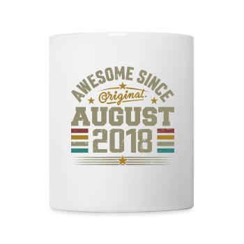 August 2018 Geburtstag August 2018 August 2018 Retro - Tasse - Weiß - Vorne