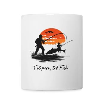 Pêche de père en fils, pêcheurs de souvenirs - Mug blanc - blanc - Devant