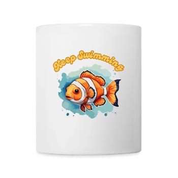 Poisson-clown coloré Nemo Continuez à nager - Mug blanc - blanc - Devant