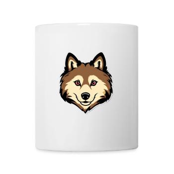 Cartoon Comic Cooler Mascot Wolf - Tasse - Weiß - Vorne