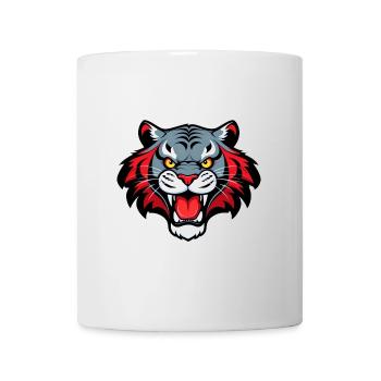 Cartoon Comic Cooler Mascot Tiger - Tasse - Weiß - Vorne