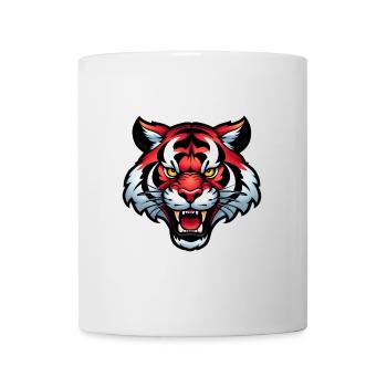 Cartoon Comic Cooler Mascot Tiger - Tasse - Weiß - Vorne