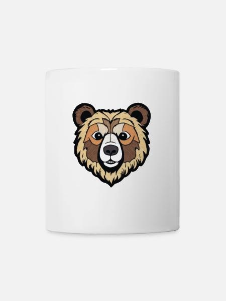 Cartoon Comic Bären Mascot - Tasse - Weiß