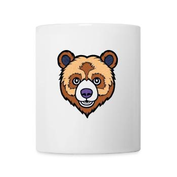Cartoon Comic Bären Mascot - Tasse - Weiß - Vorne