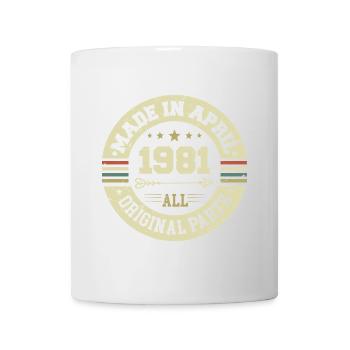 Birthday april 1981 - 44th birthday gift - Mug - white - Front