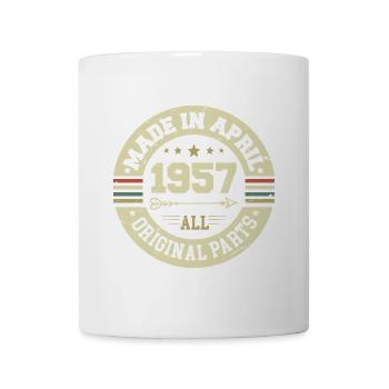 Anniversaire avril 1957 - Cadeau d’anniversaire 68 - Mug blanc - blanc - Devant