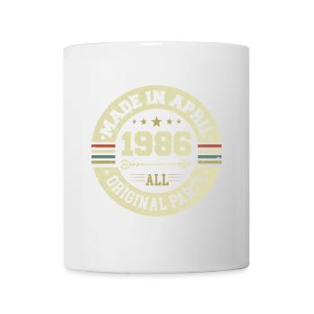 Anniversaire avril 1986 - Cadeau d’anniversaire 39 - Mug blanc - blanc - Devant