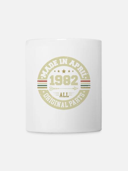 Geburtstag april 1982 - Geschenk zum 43.Geburtstag - Tasse - Weiß