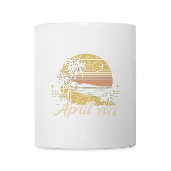43. Geburtstag Oldtimer April Jahrgang 1982 April - Tasse - Weiß - Vorne