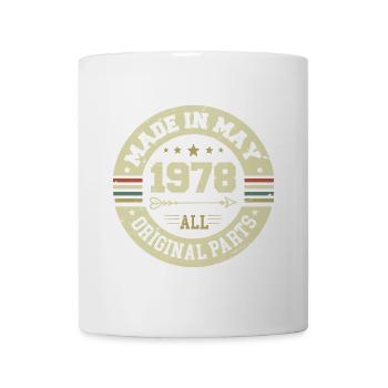 Mai 1978 Jahrestag Mai 1978 Geburtstag May 1978 - Tasse - Weiß - Vorne
