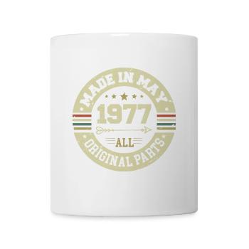 Mai 1977 Jahrestag Mai 1977 Geburtstag May 1977 - Tasse - Weiß - Vorne
