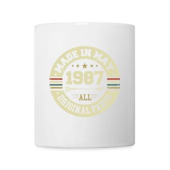 Mai 1987 Jahrestag Mai 1987 Geburtstag May 1987 - Tasse - Weiß - Vorne