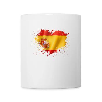 coeur espagne drapeau - Mug - white - Front