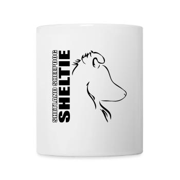 SHETLAND SHEEPDOG SHELTIE PROFILE chiens Wilsigns - Mug blanc - blanc - Devant