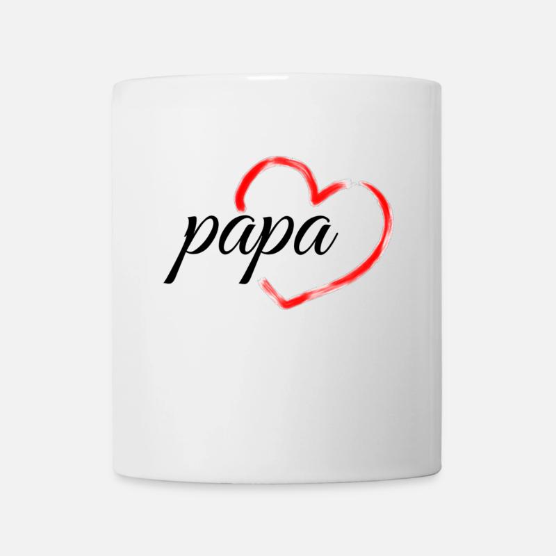 Papa Herz - Tasse - Weiß