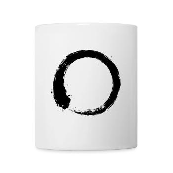 Enso Zen Kreis schwarz - Tasse - Weiß - Vorne