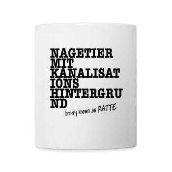 ratte new black - Tasse - Weiß - Vorne