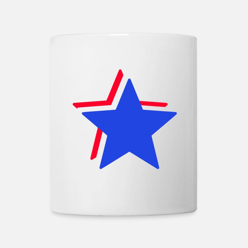 Red, White and Blue Stars - Mug - white