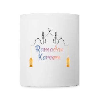 Ramadan Kareem Aquarelle Arc en Ciel - Mug blanc - blanc - Devant
