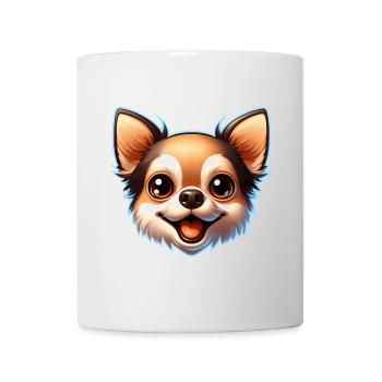 Chihuahua Dog Head Comic Cartoon - Mug - white - Front