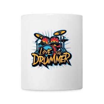 J’adore le batteur - j’adore la batterie - Mug blanc - blanc - Devant