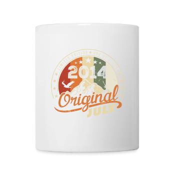 2014 Juillet 2014 Chemise Anniversaire 2014 Cadeau - Mug blanc - blanc - Devant