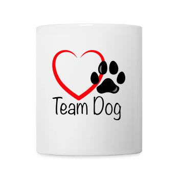 Team Dog Herz - Tasse - Weiß - Vorne