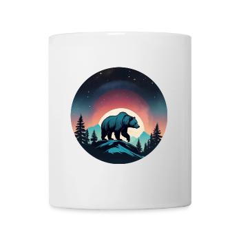 Grizzly Bear Kodiak Bear Silhouette d’ours brun - Mug blanc - blanc - Devant