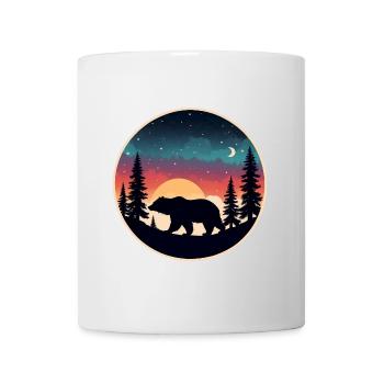 Grizzly Bear Kodiak Bear Silhouette d’ours brun - Mug blanc - blanc - Devant