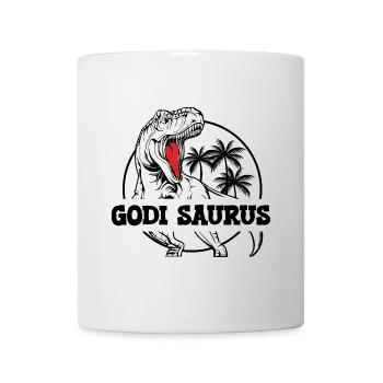 Godi Saurus zur Godi befördert Patentante Österrei - Tasse - Weiß - Vorne