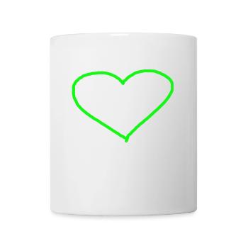 Heart Green Gift Idea Light Green Grass Green Love - Mug - white - Front