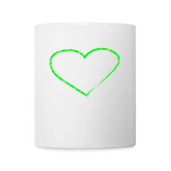Heart green gift idea light green - Mug - white - Front