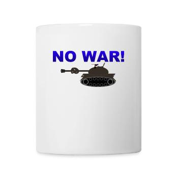 Panzer mit Knoten in der Kanone No War - Tasse - Weiß - Vorne