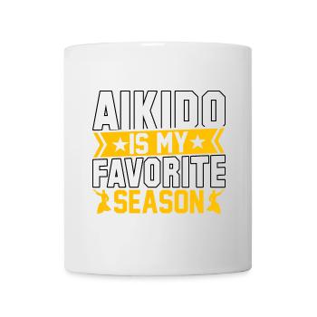 Aikido ist meine Lieblingsjahreszeit - Tasse - Weiß - Vorne