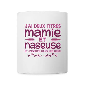 Zwei Oma-Schwimmer-Titel | Oma, Schwimmen - Tasse - Weiß - Vorne