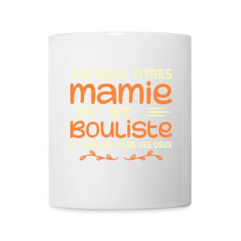 Zwei Titel Granny Bouliste | Oma, Pétanque - Tasse - Weiß - Vorne