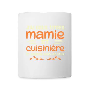 Zwei Titel Oma Köchin | Oma, Küche - Tasse - Weiß - Vorne