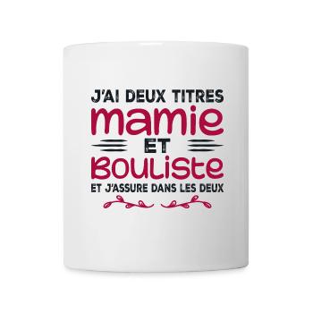 Zwei Titel Granny Bouliste | Oma, Pétanque - Tasse - Weiß - Vorne