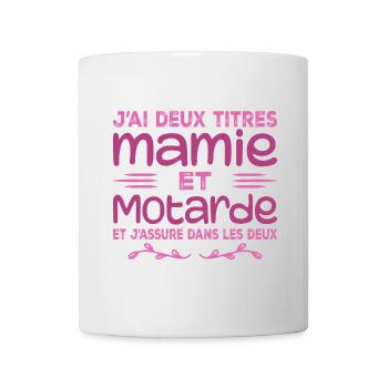 Two Granny and Biker Titles | Grandma | Motorcycle - Mug - white - Front