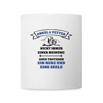 Onkel und Vetter Team Partnerlook Sohn Patenonkel - Tasse - Weiß - Vorne