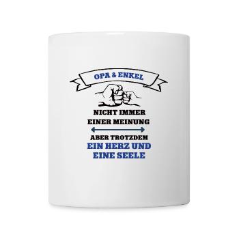 Opa und Enkel Team Partnerlook Outfit Enkeln Opas - Tasse - Weiß - Vorne