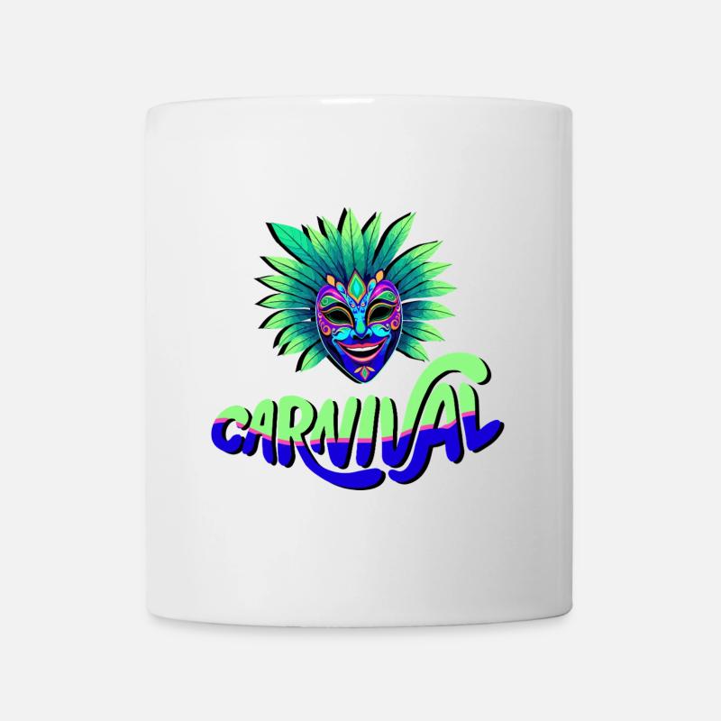 Karneval Maske - Tasse - Weiß