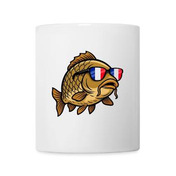 Karpfen Angeln Frankreich - Tasse - Weiß - Vorne