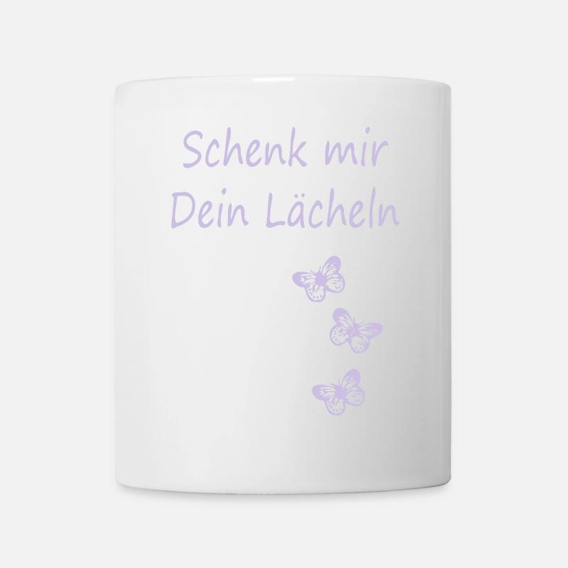falter schmetterling - Tasse - Weiß